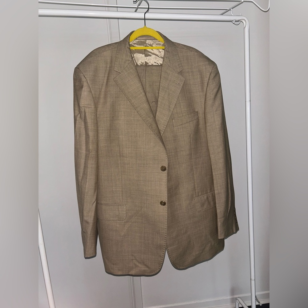 Men’s Otto Berg 100% Wool Blazer – Tan / Beige – Size 28